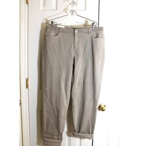 J. Jill Denim Taupe Boyfriend Straight Leg Jeans sz 18 NWT